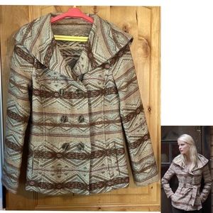 ANTHRO Daughters of the Liberation Poetry of Trees SW Jacket NO Belt $178 EUC XS